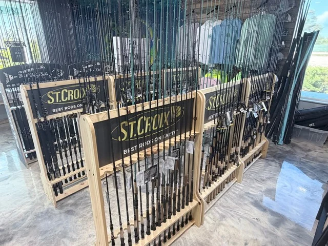St. Croix fishing rod display